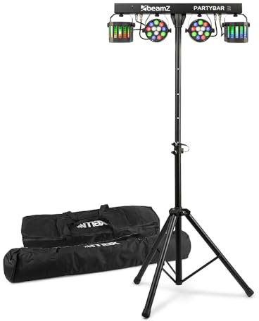 Beamz Partybar2 Sound Activated RGB Light Bar - Set for Parties, Stage and Rave Lighting