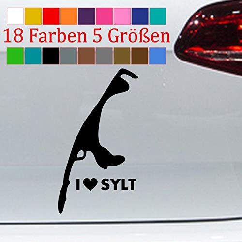 generisch Sylt Aufkleber JDM Sand Style Auto Love Sylt Sticker Decal Insel VW Kleber S-XXL