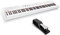 Alesis Recital E Piano Weiß + M-Audio SP-2 Sustain Pedal - 88-Tasten Digitalpiano mit eingebauten Lautsprechern und Universal Sustain Pedal mit Piano Style Action