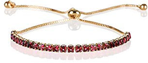 ZAVANA Verstellbare Armbänder für Damen. Damenarmbänder mit klaren und farbigen Zirkonia-Steinen. Feines Gold- oder Silberarmband für Frauen mit verstellbarem Perlenverschluss.