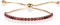 ZAVANA Bracciale Placcato Oro Regolabile da Donna e Ragazza, con Zirconi Cubici Rossi, Bracciali da Donna con Pietre con Chiusura Regolabile con Perline, Braccialetti Sottili con Pietre Rosse Rubino