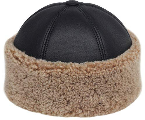 Derisitesi Wintermütze aus 100 % Schaffell und Lammfell