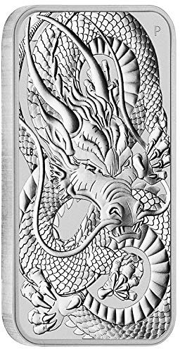 1 Unze Drache Rectangular 2021 Silber 1 oz Silberbarren in Münzkapsel verpackt