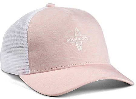 Soulbuddy Trucker Cap Kinder – Unisex Kinderkappe – Schirmmütze für Jungen & Mädchen – Trendiger Sonnenhut für Outdoor & Freizeit Rosa-Weiß – Größe S