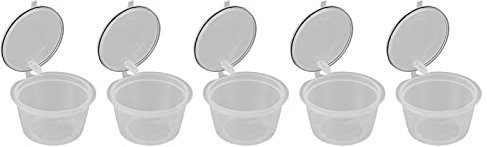 5 Pièces 50 Ml de Capsule de Café Réutilisable Tasse de Filtre à Café Dosette de Café avec Cuillère pour Machine à Café DOLCE GUSTO(transparent)