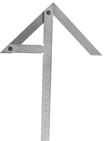 Messlineal für Zentrierwinkel aus Edelstahl, 150 x 130 mm