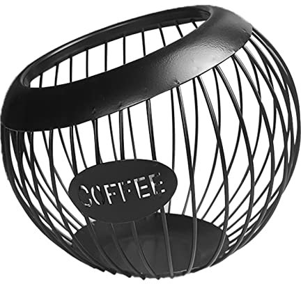Kaffeekapsel-Halter, Schüssel, Aufbewahrungskorb Mit Großem Fassungsvermögen, Metall-Organizer für Espresso-Kapseln, Theke, Café