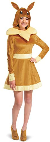 Disguise Eevee Kostüm, offizielles Pokemon Deluxe Erwachsenenkostüm und Kopfbedeckung, Eevee, Extra Large (18-20)