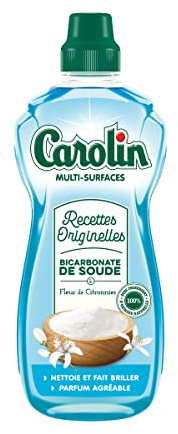 Carolin Nettoyant Multi-Surfaces Recettes Originelles Bicarbonate & Fleur de Citronnier 1 L