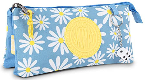 SKPAT - Federmäppchen - Schulmäppchen Mäppchen - Perfekt gestaltetes Schlamppermäppchen für den täglichen Gebrauch - Federmappe Mäppchen, Blau