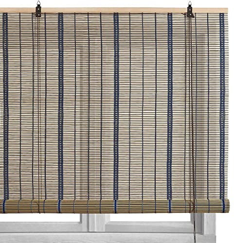 LOLAhome - Persiana Estor Enrollable de bambú Natural de Estilo rústico para Dar Sombra, protección Solar o escurecer Puertas o Ventanas