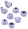 Memory Foam Tips for Samsung Galaxy Buds 2 Pro, No Silicone Eartips Pain, Anti-Slip Replacement Ear Tips, Fit in The Charging Case, Reducing Noise Earbuds, 3 Pairs (Assorted Sizes S/M/L, Violet)