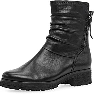 Gabor Damen Biker Boots, Frauen Stiefeletten,Wechselfußbett,Moderate Mehrweite (G),Stiefel,Bootee,Booties,schwarz (Mel.),38 EU / 5 UK