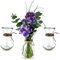 casavetro 3st Tee-Vase Blumen Tisch Dekoration Hochzeit Party Set Flasche Glas klar (3 Stück)