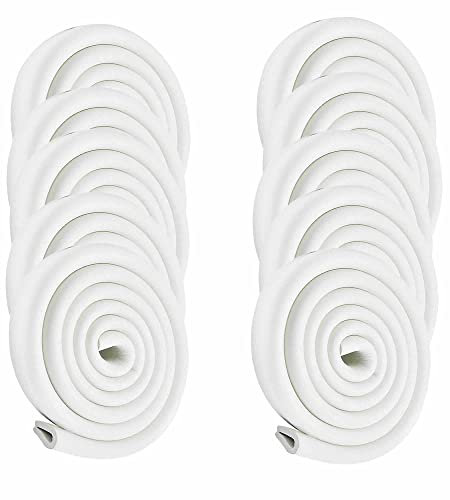 HIMRY® 20 Meter U-förmige Glastisch Kantenschutz, Tisch Möbel Kanten Schwamm Kissen Stoßschutz, Baby-Sicherheits-Tabellen-Schreibtisch Anti-Kollision Streifen (10x2M) Off Weiß KXD7003 Off-White