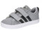 adidas VS Pace 2.0 Hook And Loop Shoes Kids, Scarpe, Grey Three/Core Black/Cloud White, 31 EU