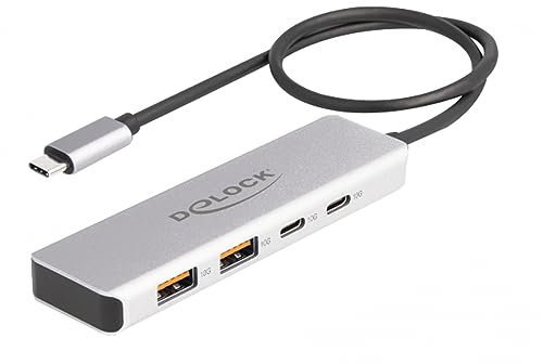 DeLOCK 64230 - USB 10 Gbps USB Type-C Hub mit 2 x USB Typ-A und 2 x USB Type-C mit 35