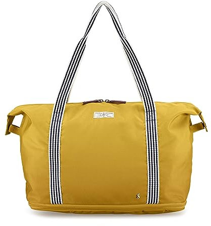 Joules Coast Collection, Unisex, Softside Foldable Packaway Duffle for Travel Or Overnight, Portable, Carry On, One Size, Antique Gold