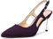 NobleOnly Donna a Punta Medio Tacco Heel Slip-on Dress Slingback Pumps Fibbia Casual Classico Estate Scarpe 8.5 CM Heels Viola Profondo 41 EU