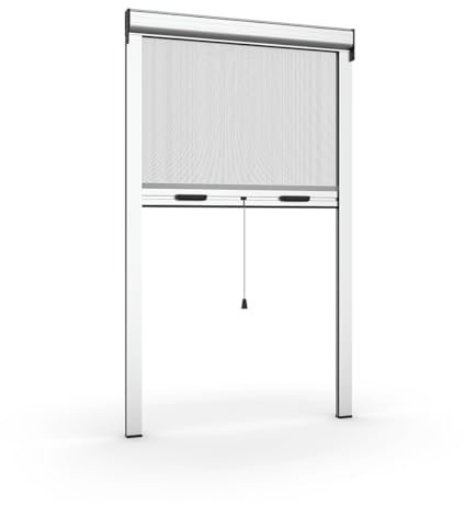 FRAMIG Zanzariera Avvolgente a Molla per finestre Realizzata su Misura con cassonetto da 42 mm Personalizzabile. Made in Italy (L 150 x H 150)