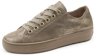 Paul Green Damen Pauls, Frauen Low-Top Sneaker,schnürer,Plateausohle,Halbschuhe,straßenschuhe,Strassenschuhe,Beige Metallic (Champagne),42 EU / 8 UK