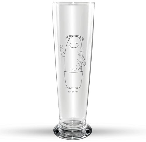 Mr. & Mrs. Panda Weizenglas Kaktus Heilig - Geschenk, Weizenbierglas, Weizen Glas, Kakteen, Freundin, Weizenbier Glas, Vatertag, Bruder