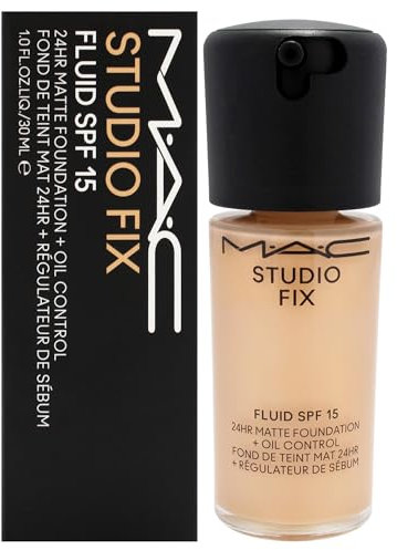 MAC for Women Studio Fix Fluid SPF 15 24Hr Matte Foundation plus Oil Control – NC25 by MAC for Women – 1 oz Foundation