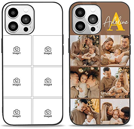 Easycosy personalisierte Handyhülle mit Bild für 17 16 15 14 13 12 11 Pro/Max/Mini XR X Xs Max, Handy iPhone-Hülle mit Fotos für Beste Freunde, Familie, Pärchen individuelle Vollschutz-TPU-Hülle