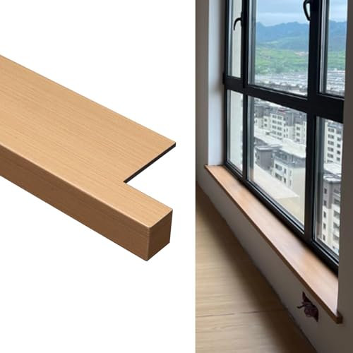 Davanzale per Finestra Rivestimento Rivestimenti in Legno per Finestre, Davanzali, Protezioni per Davanzali in Acrilico per Balconi, Protezioni/Coperture per Davanzali Su Misura(Style B,140x12cm/55.1x