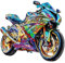 Funnli Holzpuzzles für Erwachsene und Kinder,Einzigartige Tierförmige Holz-Puzzle (Motorrad), Puzzle aus Tierteilen