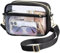 LOCCY Transparente Tasche Damen, Durchsichtig Umhängetasche Schultertasche Wasserdichte Crossbody Bags Kleine Taschen mit Verstellbarem Schultergurt für Konzerte Sportveranstaltungen Reisen (Schwarz)