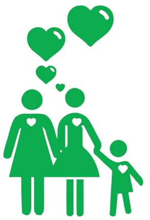 Happy Family Wall Decal Vinyl Home Full of Love Kid's Bedroom Decoration Hearts DIY Wall Sticker Removable Wallpaper Mural Small - 29x43cm