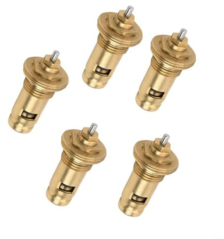 Puupaa Insert de valve de radiateur M30 en laiton pour système de chauffage, régulation de la température, composant plat de système de radiateur (5 pièces)