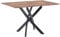 GOLDFAN Esstisch Holz mit Schwarzen Metallbeinen, 4-6 Personen Geeignet Esstisch für Wohnzimmer und Büro 110 X 70 X 75 cm