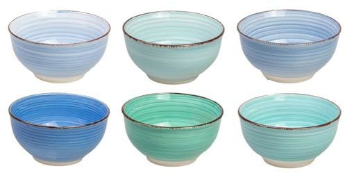 Cookinglife Kleine Schalen Delice Blau, 6 Stück, Ø 12 cm, spülmaschinen- und mikrowellengeeignet