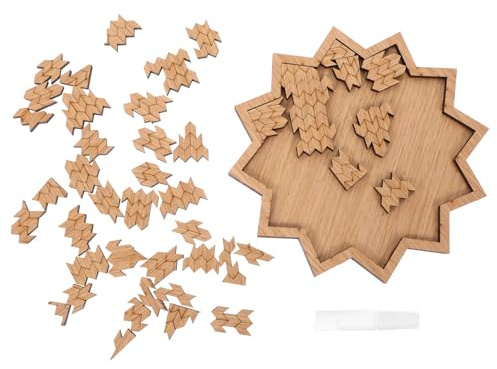GALPADA Holzpuzzle Spielzeug Erwachsene Kreatives Unregelmäßiges Sechseck Rätsel aus Langlebigem Holz Stressabbau und Denksport für Gedächtnistraining