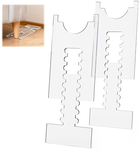 Hedremy 2 Stück Universeller Couch-Wandabstandhalter, Klare Stopper, verstellbar, transparent, Couch- und Bett-Stopper Schutz gegen Möbelstöße und Brandschutz für Steckdosenbereich