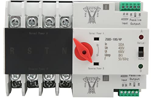 ATS Interrupteur de transfert automatique avec double alimentation Commutateur de puissance 4P 100 A AC 400 V