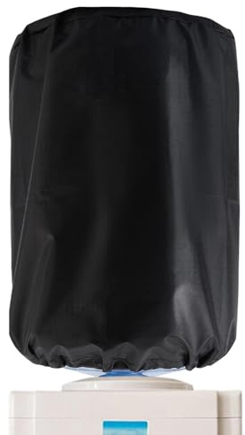 CRASPIRE Water Dispenser Barrel Dust Cover 5 Gallon Reusable Water Bottle Cover Waterproof Black Water Bucket Protector Covers Elastic Water Jug Sleeve for Home Hotel Office