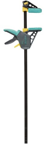 wolfcraft EHZ 100-700 Einhandzwinge PRO 3033000 - Kraftvolle Zwinge zum professionellen Spannen von Werkstücken mit nur einer Hand - Spannkraft: 120 kg - Spannweite: 700 mm