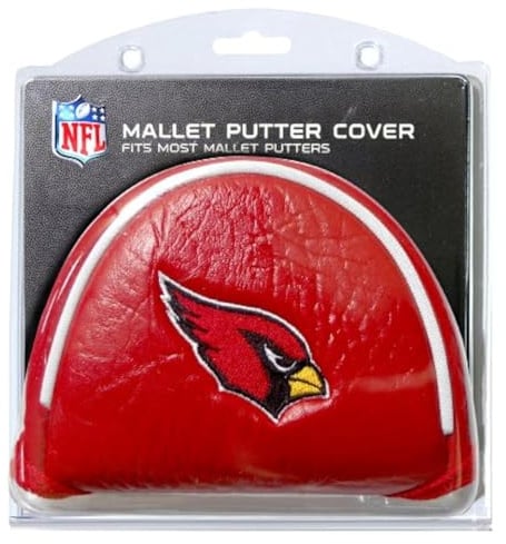 Team Golf NFL Arizona Cardinals Golf Mallet Putter Cover Golf Club Mallet Putter Headcover, Fits Most Mallet Putters, Scotty Cameron, Daddy Long Legs, Taylormade, Odyssey, Titleist, Ping, Callaway