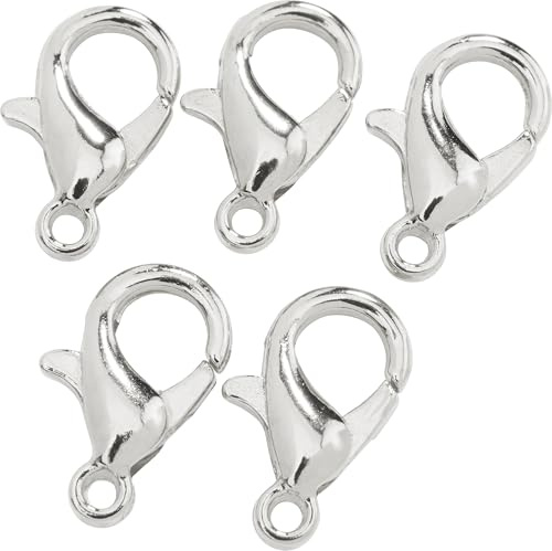 UIT Karabinerverschluss 12 mm 5 Stk Schmuckverschluss Metall Ganzjährig 12.0 mm Länge Versilbert