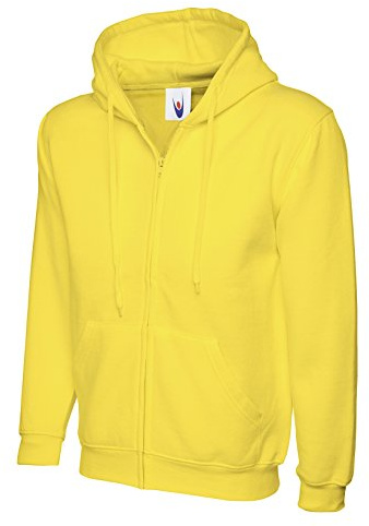 Uneek New Classic Full Zip Hooded Sweatshirt Hoodie Top 10+ Colours Sizes XS to 3XL