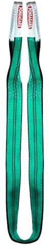 PONSA Hebeband aus Polyester mit PONSAGARD – Abrieb- und Schnittschutz, 2 Tonnen Tragkraft, 2 Meter Länge, grün – Sicheres Heben – EN 1492-1 Zertifiziert
