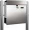 Maxstore STILISTA Standbriefkasten, V2A Edelstahl, Zeitungsfach, Modellwahl, Eckig
