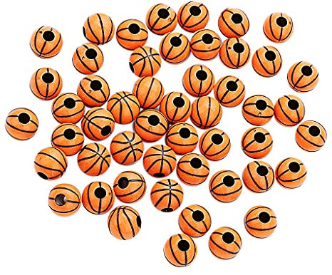 Hellery 50 Stü Großes Loch Acryl Basketball Perlen Für Europäische Bettelarmband Schmuck