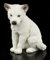 Süße Wolfbaby Figur | weiß sitzend Veronese | Wolf Baby Deko