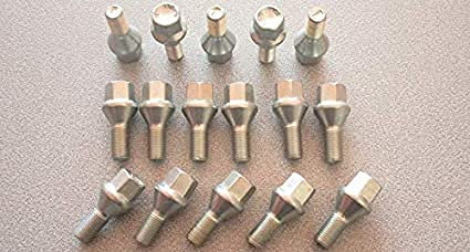 Kit 16 bulloni ruota Compatibile con Alfa Romeo Mito Giulietta GT 156 147 ruote cerchi in acciaio e in lega Farad