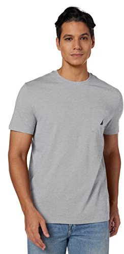 Nautica Men's Solid Crew Neck Short Sleeve Pocket T-Shirt Short Sleeve T-Shirt