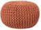 Geflochtener Strickpouf zum Sitzen Baumwolle braun rund 40 cm Modern Conrad